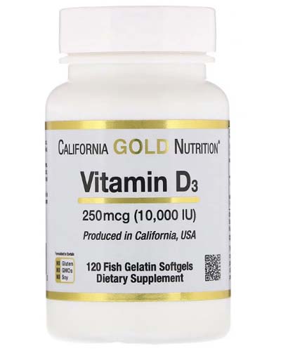 Vitamin D3 10.000 IU 120 капс (California Gold Nutrition) Vitamin D3 10.000 IU 120 капс (California Gold Nutrition)
