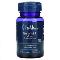 Gamma E Mixed Tocopherols (Гамма E Смешанные Токоферолы) 60 капсул (Life Extension)