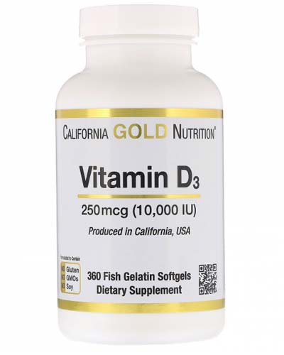 Vitamin D3 10.000 IU 360 капс (California Gold Nutrition) Vitamin D3 10.000 IU 360 капс (California Gold Nutrition)