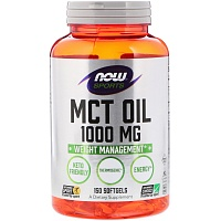MCT Oil 1000 мг 150 softgels (NOW) срок до 10/25