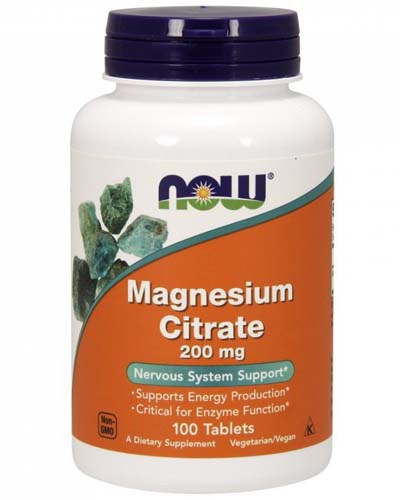 Magnesium Citrate (Цитрат магния) 200 мг 100 табл (NOW) Magnesium Citrate (Цитрат магния) 200 мг 100 табл (NOW)