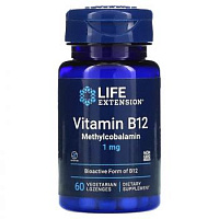 Methylcobalamin (витамин B12 метилкобаламин) 1 мг 60 капсул (Life Extension) СРОК ГОДНОСТИ 09/2024