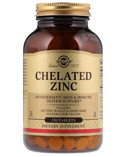 Chelated Zinc 22 мг 250 табл (Solgar) Chelated Zinc 22 мг 250 табл (Solgar)