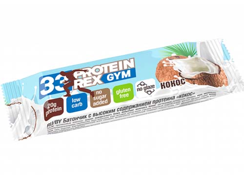 Батончик GYM 33% 60 гр (ProteinRex) Батончик GYM 33% 60 гр (ProteinRex)