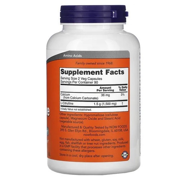 L-Цитруллин NOW L-Citrulline 750 mg 180.jpg