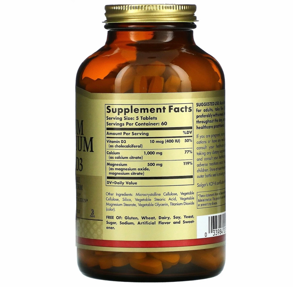 Calcium Magnesium with Vitamin D3 300 Solgar.jpg