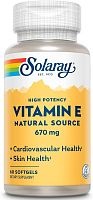 Vitamin E D-Alpha Tocopherol (Витамин Е D-Альфа-Токоферол) 1000 МЕ 60 гелевых капсул (Solaray) СРОК ГОДНОСТИ 11/2024
