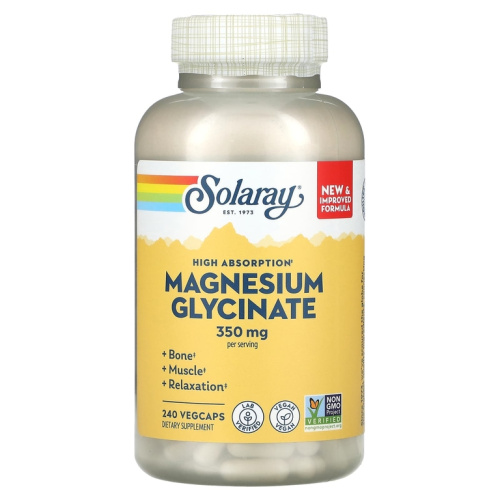 Magnesium Glycinate (Глицинат магния) 350 мг 240 капсул (Solaray) Magnesium Glycinate (Глицинат магния) 350 мг 240 капсул (Solaray)