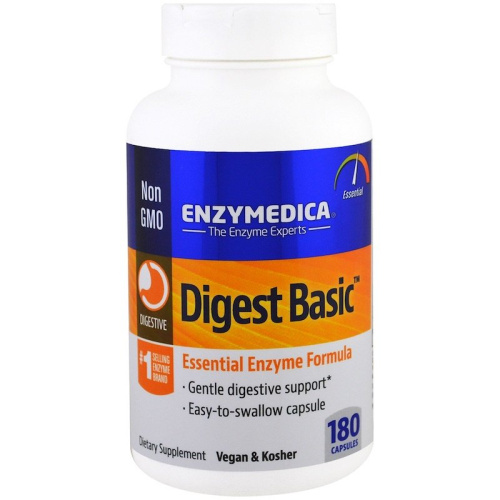 Digest Basic состав с основными ферментами 180 капсул (Enzymedica)