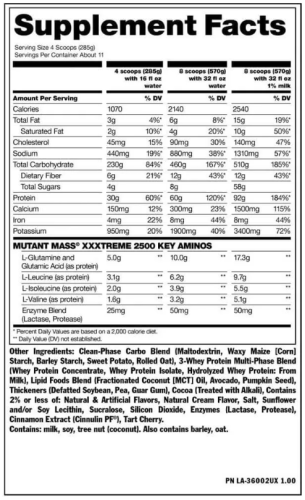 Mutant Mass XXXTreme 2500 2720 гр (Mutant) фото 2