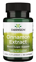 Cinnamon Extract (Экстракт корицы) 250 мг 90 капсул (Swanson)