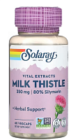 Vital Extracts Milk Thistle (Экстракт семян расторопши) 350 мг 60 вег капсул (Solaray) срок до 01/26