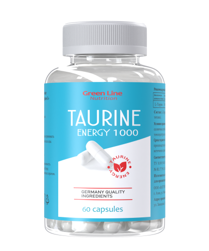 Taurine Energy 1000 60 капсул (Green Line Nutrition)
