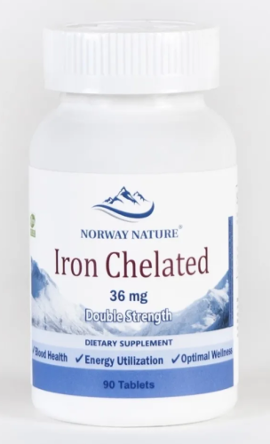 Iron Chelated 36 мг 90 таблеток (Norway Nature) Iron Chelated 36 мг 90 таблеток (Norway Nature)