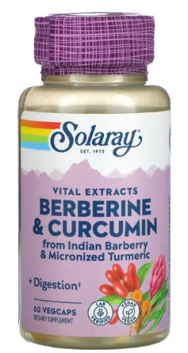 Berberine & Curcumin (Берберин и куркумин) 60 вег капсул (Solaray) Berberine & Curcumin (Берберин и куркумин) 60 вег капсул (Solaray)