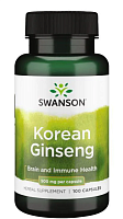Korean Ginseng (корейский женьшень) 500 мг 100 капсул (Swanson)
