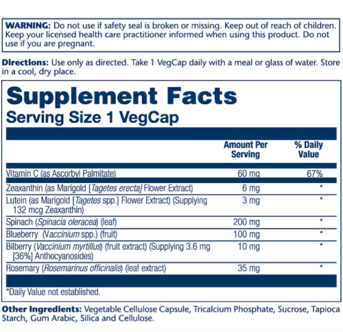 Ultra Zeaxanthin (Зеаксантин ультра) 6 мг 30 капсул (Solaray) фото 2