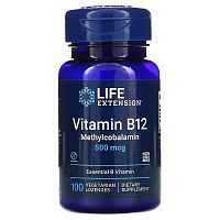 Vitamin B12 Methylcobalamin 500 мкг 100 пастилок (Life Extension)