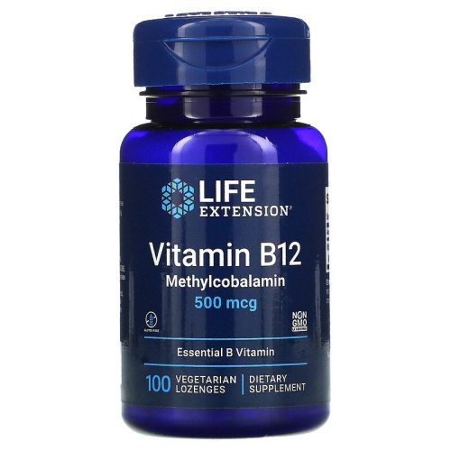 Vitamin B12 Methylcobalamin 500 мкг 100 пастилок (Life Extension) Vitamin B12 Methylcobalamin 500 мкг 100 пастилок (Life Extension)