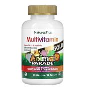 Animal Parade Gold Multi Ассорти натуральных вкусов 60 таблеток (Natures Plus)