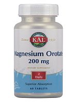Magnesium Orotate (Магний Оротат) 200 мг 60 таблеток (KAL)