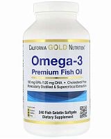 Omega-3 Premium Fish Oil 240 капс (California Gold Nutrition)