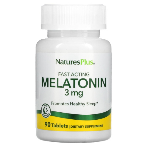 Melatonin (Мелатонин быстрого действия) 3 мг 90 таблеток (NaturesPlus) Melatonin (Мелатонин быстрого действия) 3 мг 90 таблеток (NaturesPlus)