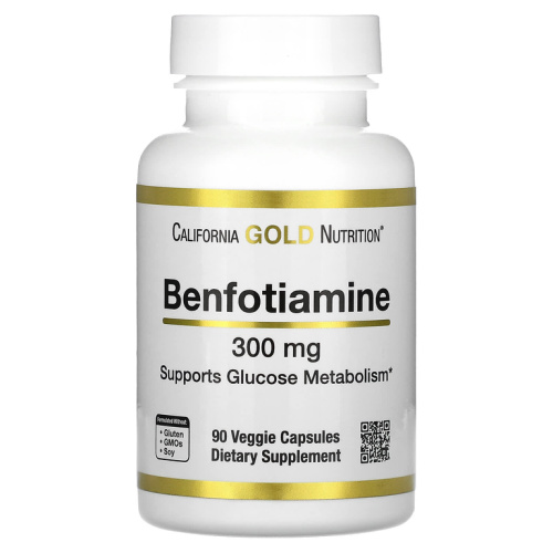 Benfotiamin (бенфотиамин) 300 мг 90 капсул (California Gold Nutrition)