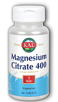 Magnesium Citrate (Цитрат магния) 400 мг 60 таблеток (KAL)