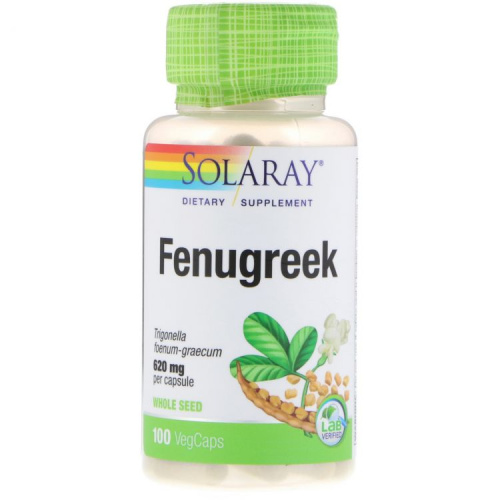 Fenugreek Seed (Пажитник) 620 мг 100 капсул (Solaray)
