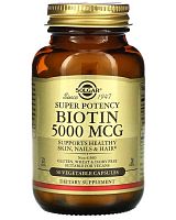 Biotin 5000 мкг 50 вег. капс (Solgar)