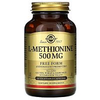 L-Methionine (L-метионин) 500 мг 90 вег. капсул (Solgar)