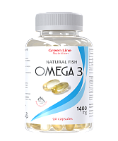 Омега 3 1400 мг 90 капсул (Green Line Nutrition)