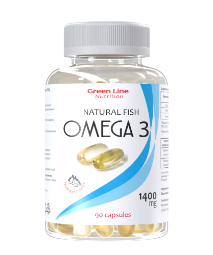 Омега 3 1400 мг 90 капсул (Green Line Nutrition) Омега 3 1400 мг 90 капсул (Green Line Nutrition)