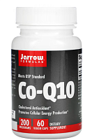 Co-Q10 (коэнзим Q10) 200 мг 60 растительных капсул (Jarrow Formulas)