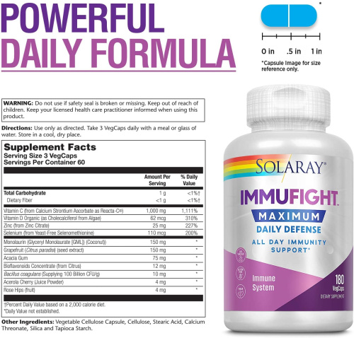 ImmuFight (Максимальная ежедневная защита) 90 вег. капсул (Solaray) фото 2