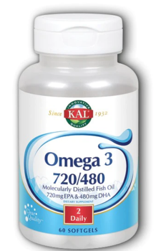 Omega 3 (Омега 3) 720/480 60 гелевых капсул (KAL) Omega 3 (Омега 3) 720/480 60 гелевых капсул (KAL)