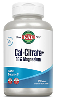 Cal-Citrate+ D-3 & Magnesium (Цитрат Кальция D-3 и Магний) 120 таблеток (KAL)