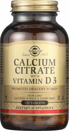 Calcium Citrate with Vitamin D3 (Цитрат кальция с витамином D3) 120 табл (Solgar) СРОК ГОДНОСТИ 05/2025!!!