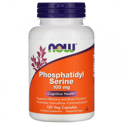 Phosphatidyl Serine (фосфатидилсерин) 100 мг 120 вег капсул (NOW) Phosphatidyl Serine (фосфатидилсерин) 100 мг 120 вег капсул (NOW)