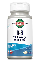 D-3 ActivGels 5000 МЕ 90 гелевых капсул (KAL)