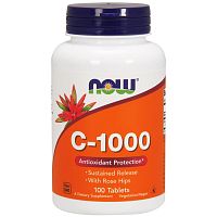 C-1000 with Rose Hips SR 100 табл (NOW)