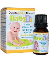 Baby Vitamin D3 10 мкг (400 МЕ) 10 мл (California Gold Nutrition)