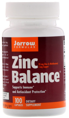 Zinc Balance (Баланс цинка) 100 капсул (Jarrow Formulas)