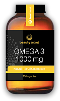 Omega 3 Natural Fish Oil Concentrate (Омега 3 Натуральный Концентрат Рыбьего жира) 100 капсул (Beauty Secret) срок годности 02/2024