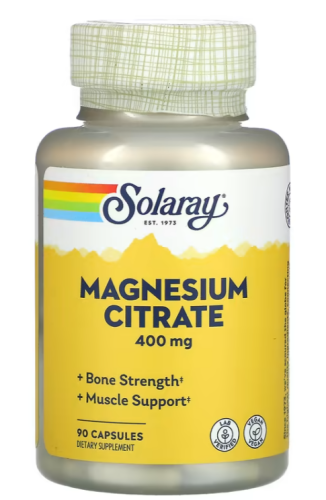 Magnesium Citrate (Цитрат магния) 400 мг 90 капсул (Solaray) Magnesium Citrate (Цитрат магния) 400 мг 90 капсул (Solaray)