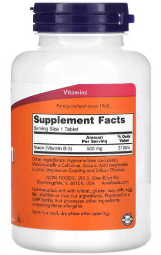 Niacin (Ниацин) 500 мг 250 таблеток фото 2 Niacin (Ниацин) 500 мг 250 таблеток фото 2