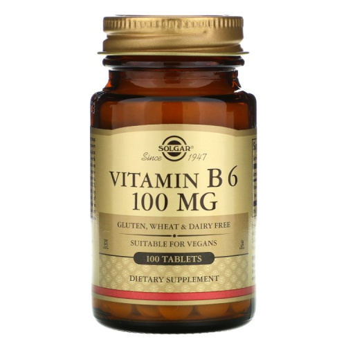 Vitamin B6 (Витамин B6) 100 мг 100 таблеток (Solgar) Vitamin B6 (Витамин B6) 100 мг 100 таблеток (Solgar)