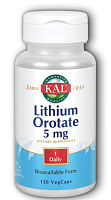 Lithium Orotate (Литий оротат) 5 мг 120 вег капсул (KAL)