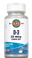 D-3 ActivGels 25 мкг (1000 МЕ) 100 гелевых капсул (KAL)